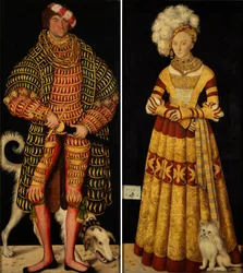 Double portrait du duc Henri le Pieux et de son épouse la duchesse Catherine de Mecklembourg